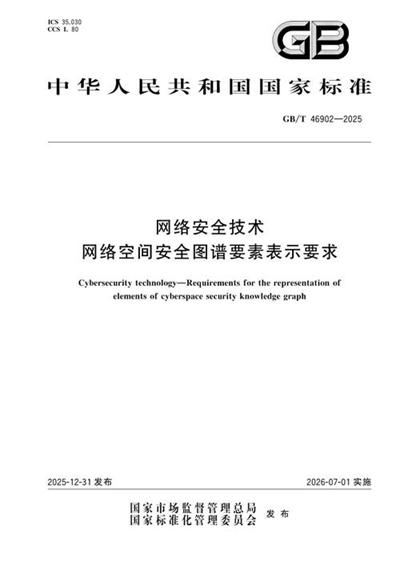 GB/T 46902-2025 网络安全技术 网络空间安全图谱要素表示要求